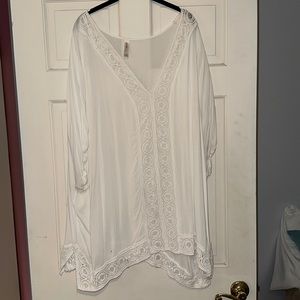 White bathing suit cover up